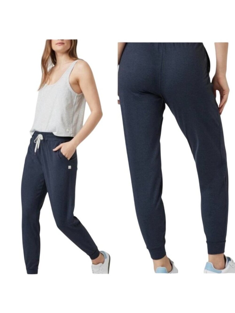 Vuori Performance Jogger Pants Women's Size Large Heather Blue Dreamknit